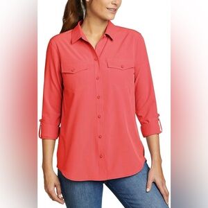 Eddie Bauer Womens Tops UPF 50+ UV Sun Protection Long-Sleeve
